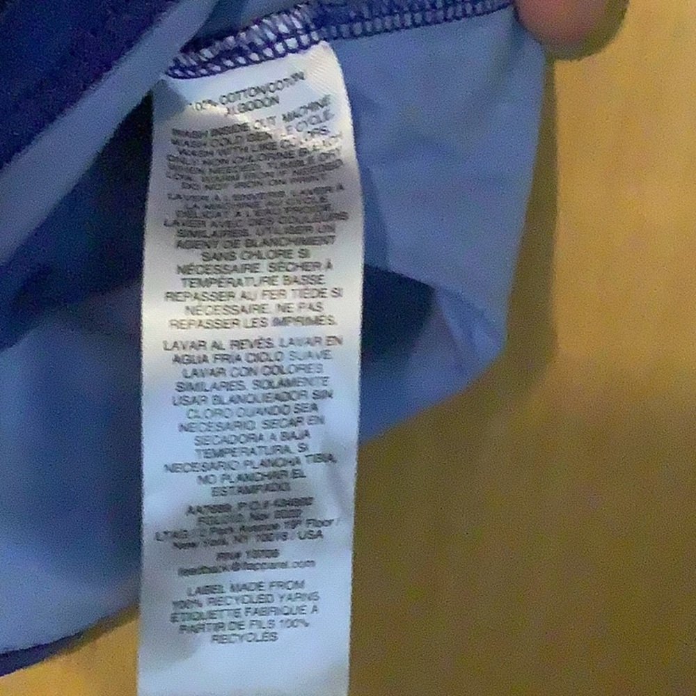 $5 or 4/$10: Adidas blue camo shirt, size medium (10/12) - Picture 3 of 4
